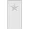 Ekena Millwork Standard Foster Star Plinth Block With Rounded Edge, 3 1/2"W x 7"H x 1/2"P PBP035X070X050FOS08 - alternate 2